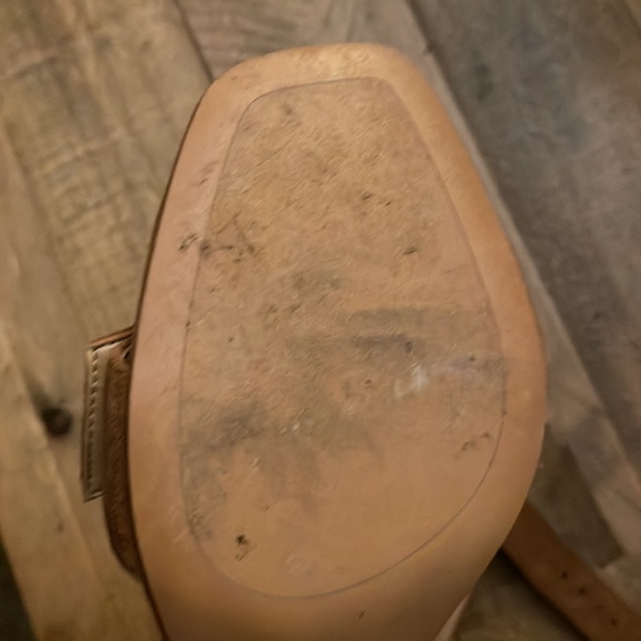 Size 9 1/2 Banana Republic Suede Brown Ankle Strap sandals - Gently worn - Picture 7 of 8